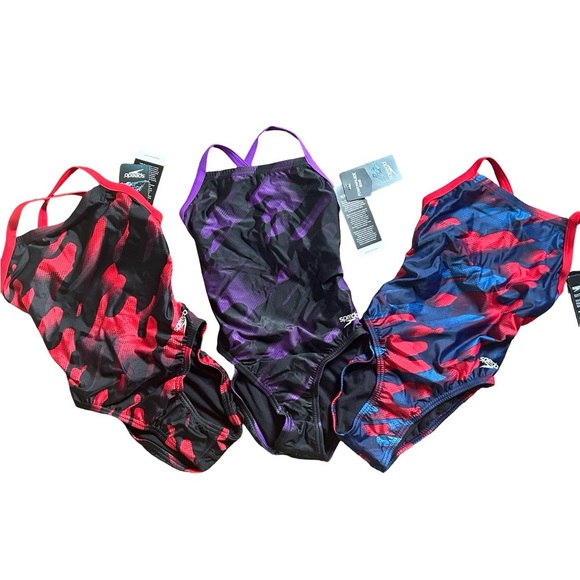 Bundle Set of 3 Speedo Women’s one Piece Crossback size 24 all New With Tags - Picture 1 of 15